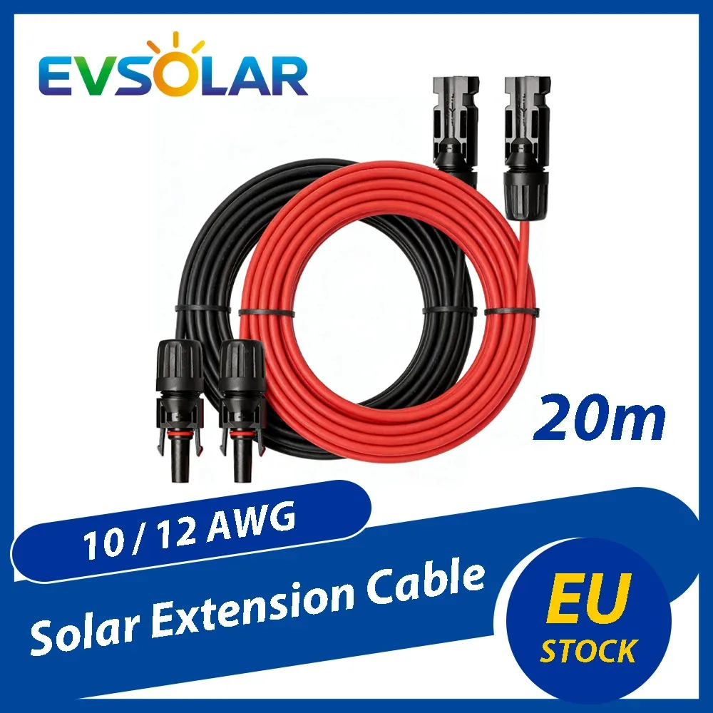 Câble solaire en cuivre, gaine PVC, 4 et 6 mm²
