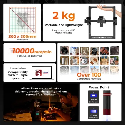 Graveur laser à diode, zone 300 × 300 mm – image 2