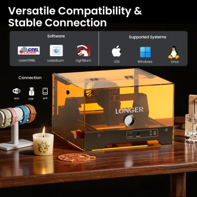 Graveur laser mini avec capot, 5,5 W – image 2