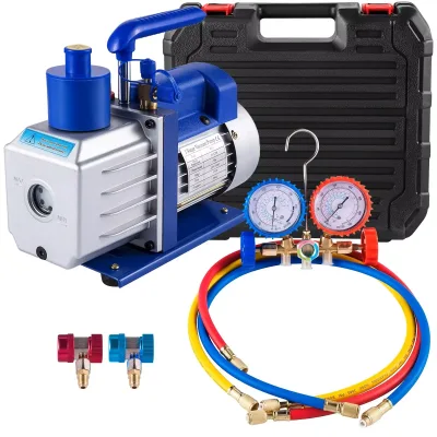 Kit pompe à vide 4,8 CFM avec manomètres