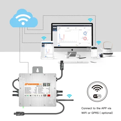 Micro-onduleur solaire 600 W à deux MPPT, WiFi – image 3