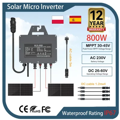 Micro-onduleur solaire 800 W WiFi, IP67