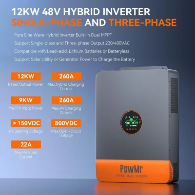 Onduleur solaire hybride triphasé 24 kW 48 V – image 2