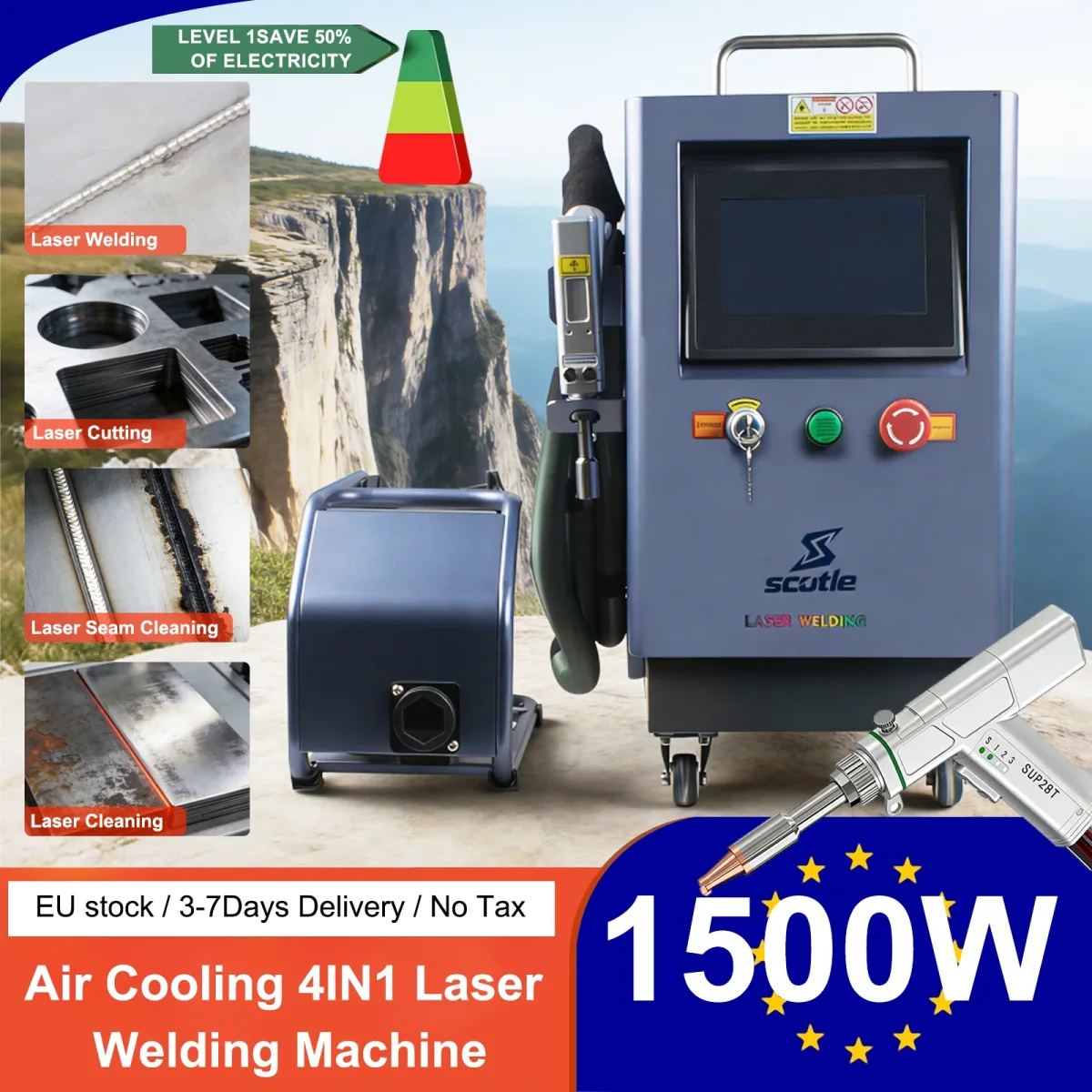 Soudeuse laser portable 1500 W 4 en 1