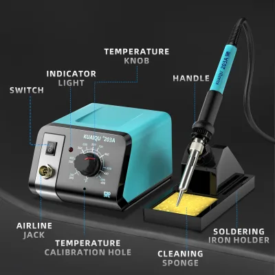 Station de soudage réglable 75 W, 200 à 480 °C – image 3
