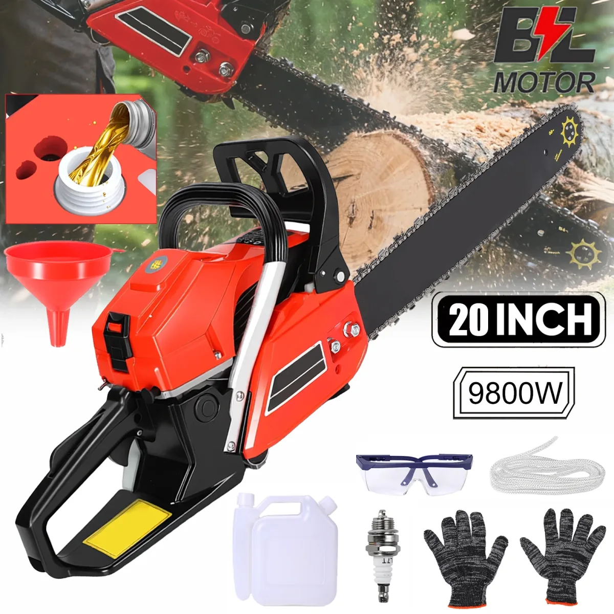 Tronçonneuse portable à guide de 51 cm