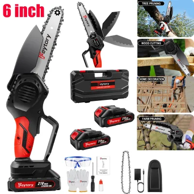 Tronçonneuse sans fil 15 cm à batterie 21 V