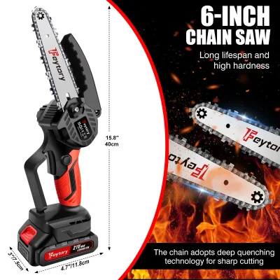 Tronçonneuse sans fil 15 cm à batterie 21 V – image 2