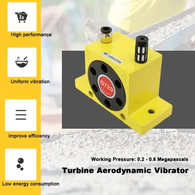 Vibrateur pneumatique à turbine jaune GT20 – image 3